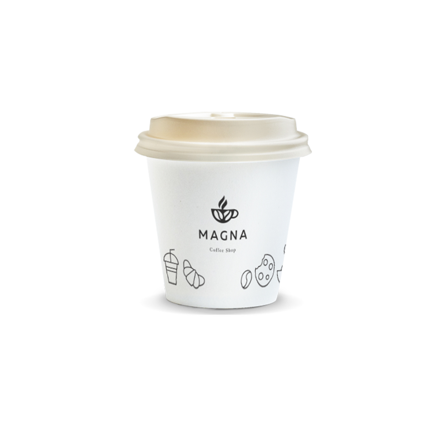 Promotional Compostable Paper Coffee Cup - 180ml